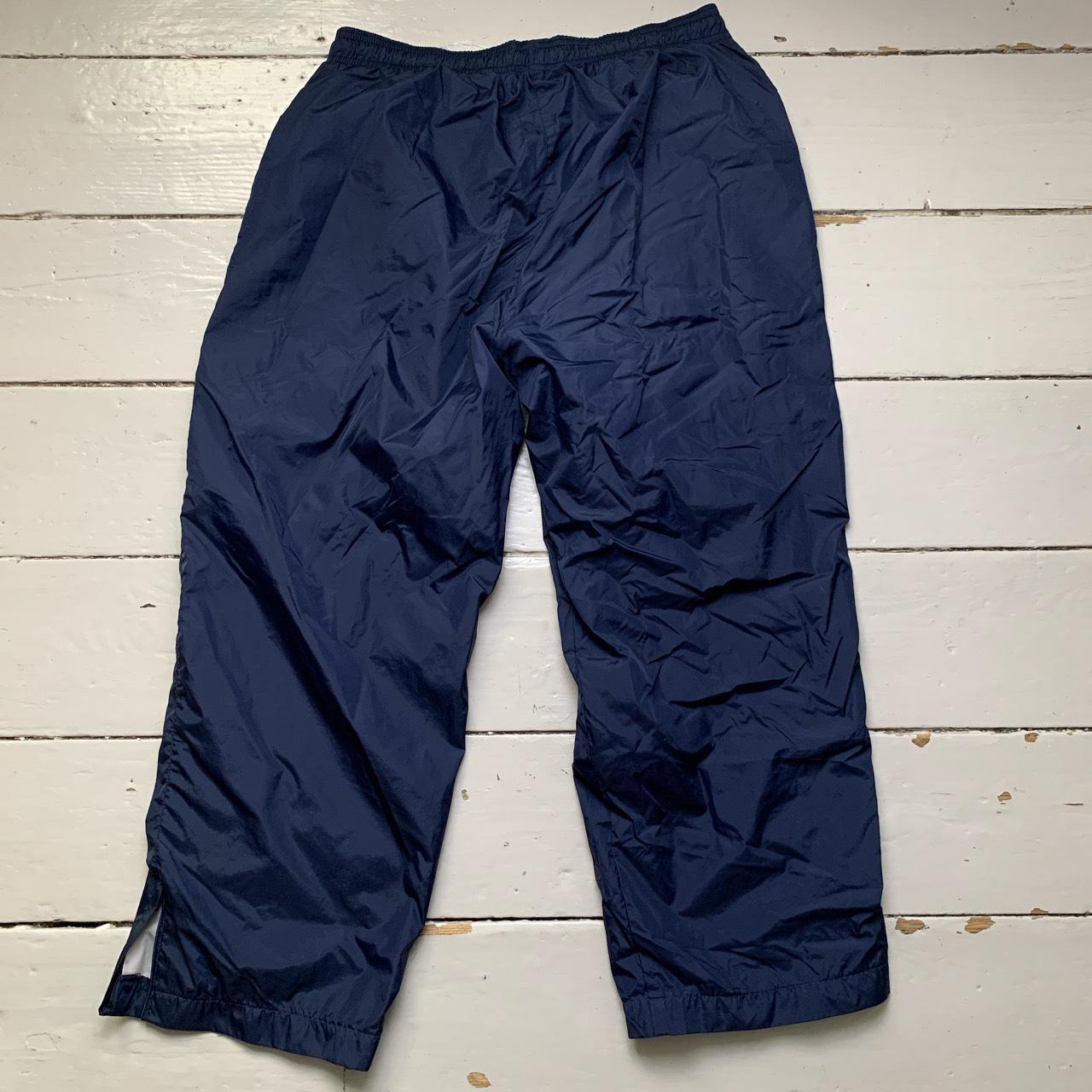 Reebok Navy and White Shell Trackpant Baggy Shorts