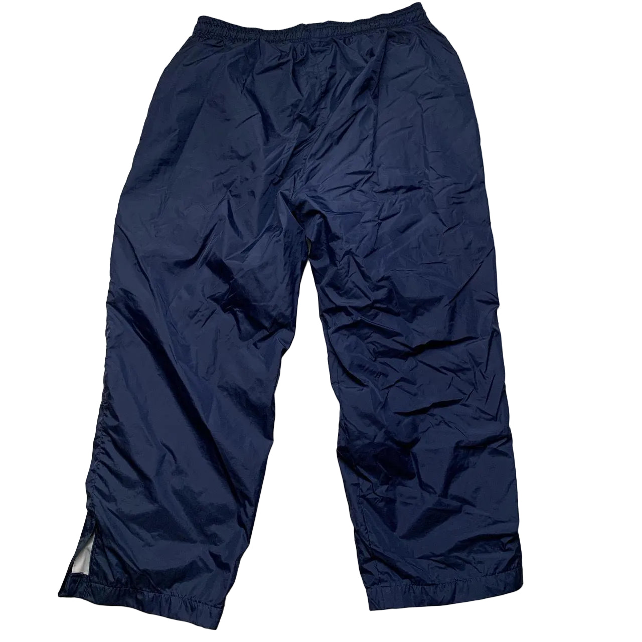 Reebok Navy and White Shell Trackpant Baggy Shorts (L)