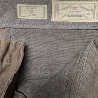 All Saints Fort Low Crotch Tapered Khaki Brown Cargo Chino Trousers (32W)