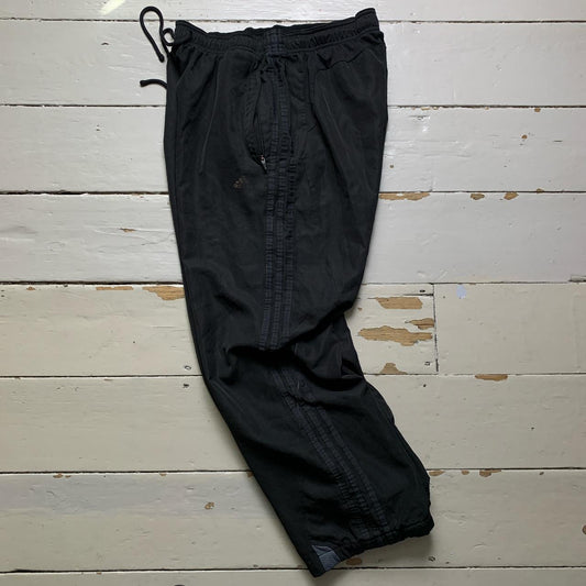 Adidas Vintage Climacool Black and Grey Shell Track Pant Baggy Bottoms