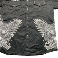 Glory Bulzeye Vintage Choppers Vintage Motorcycle Biker Shirt (XL)