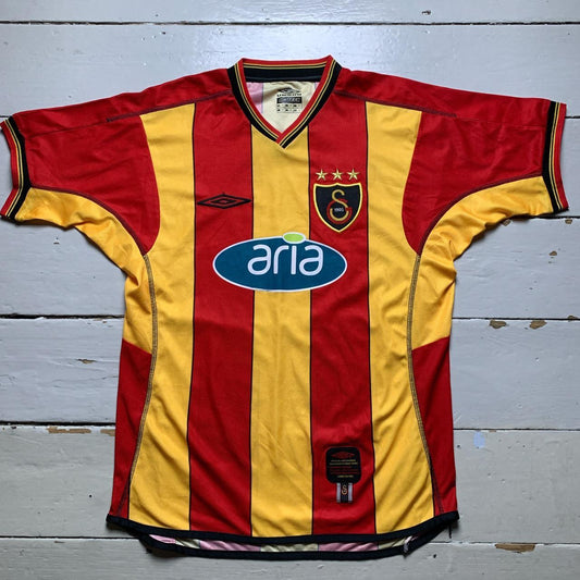 Galatasaray Vintage 2002 Football Jersey Red and Yellow Jersey