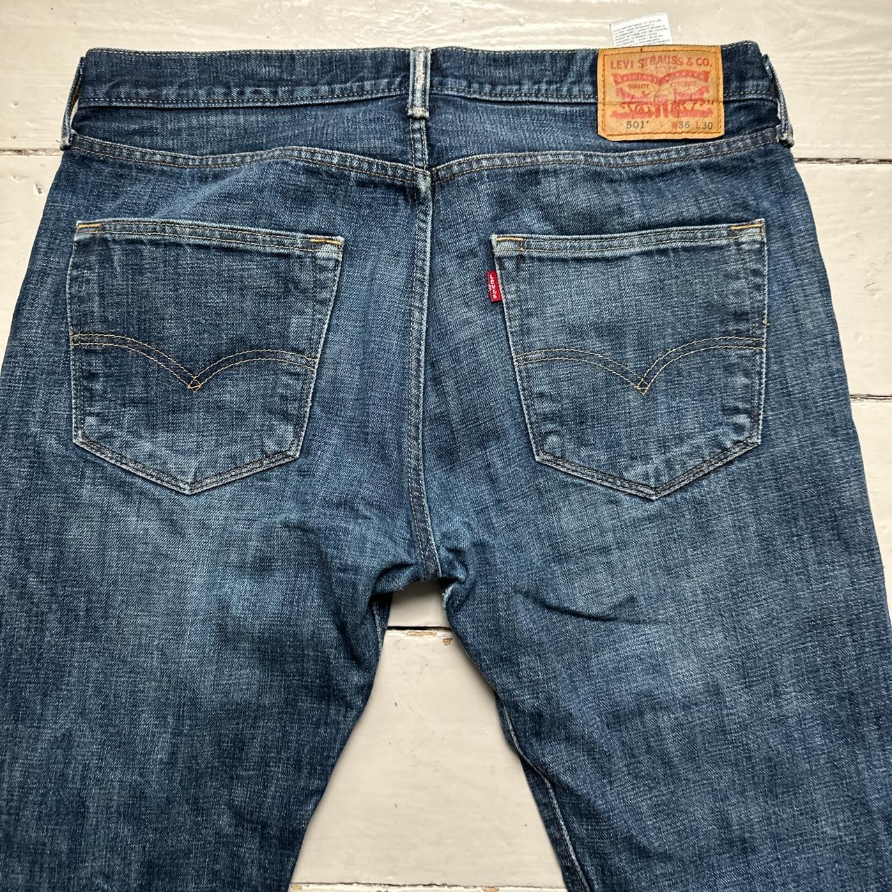 Levis 501 Navy Baggy Jeans