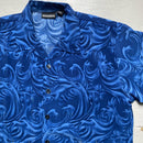 ODO Vintage y2k Flames and Waves Japanese Silk Shirt