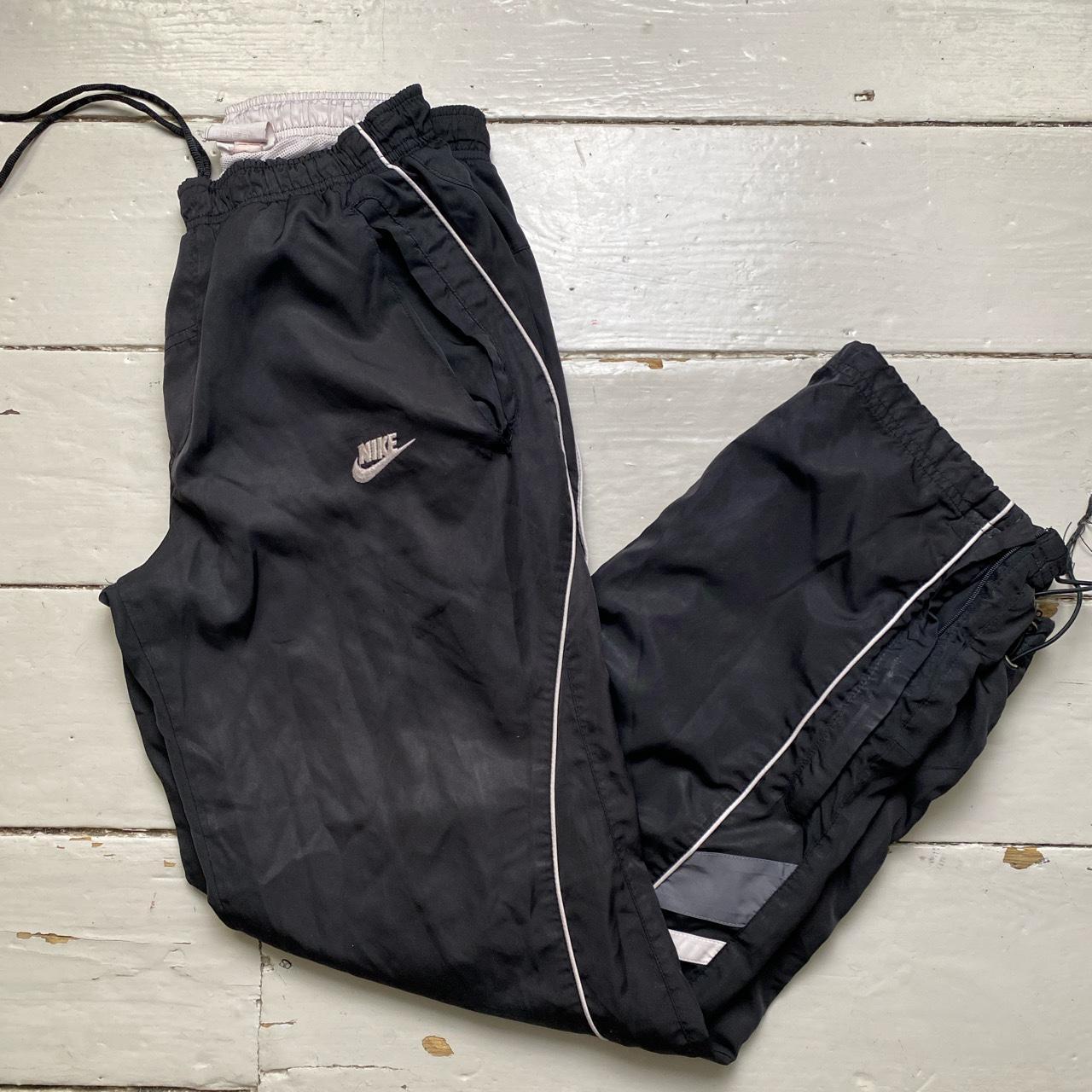 Nike Black and White Shell Trackpant Baggy Bottoms