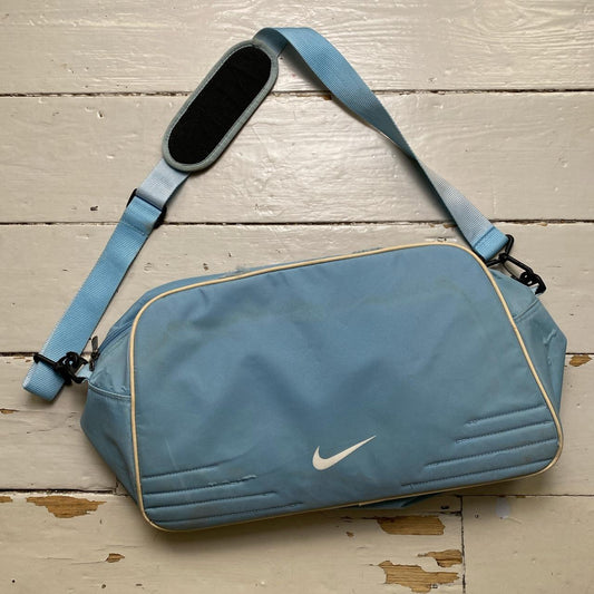 Nike Baby Blue and White Vintage y2k Shoulder Bag