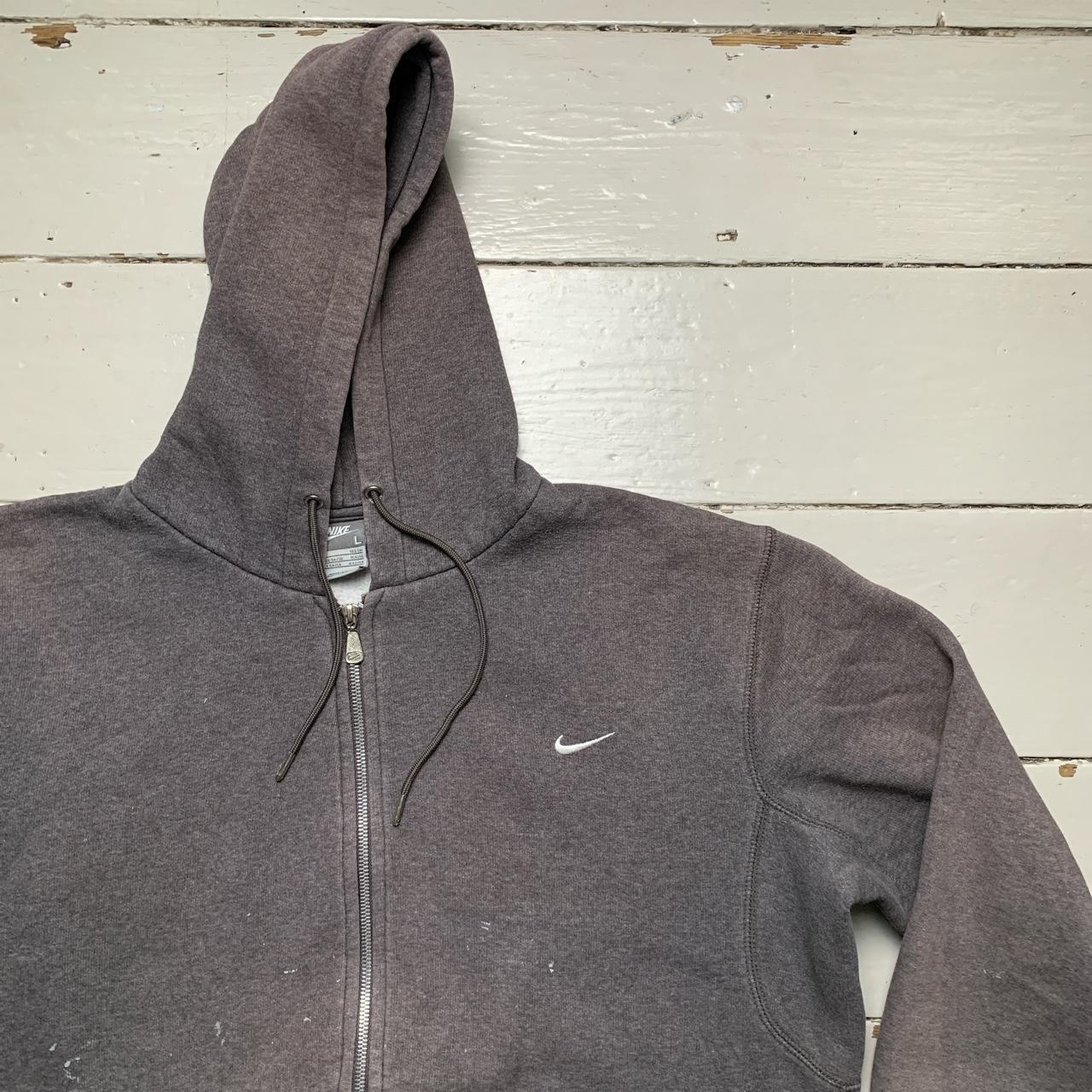 Nike Vintage Swoosh Grey and White Hoodie