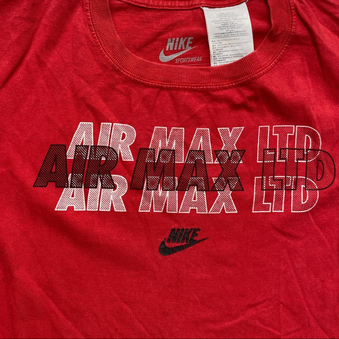 Nike Air Max LTD Red White and Black T Shirt (M)