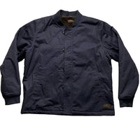 Levis Skateboarding Navy and Brown Sherpa Lining Bomber Jacket (L)