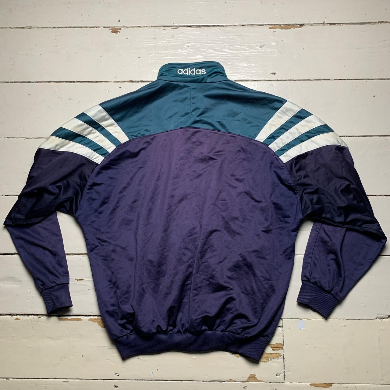 Adidas Vintage Tracksuit Jacket Navy Green and White