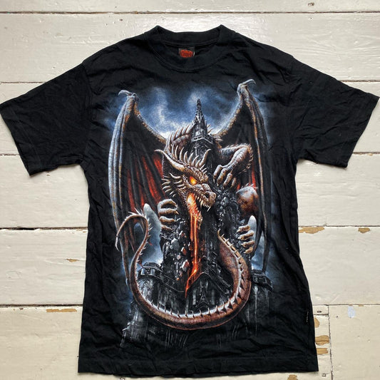 Spiral Vintage Goth Grunge Dragons T Shirt