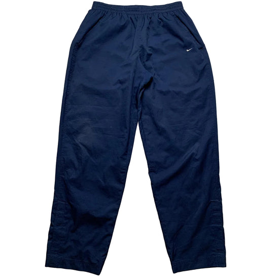 Nike Swoosh Navy and White Shell Trackpant Baggy Bottoms (L)