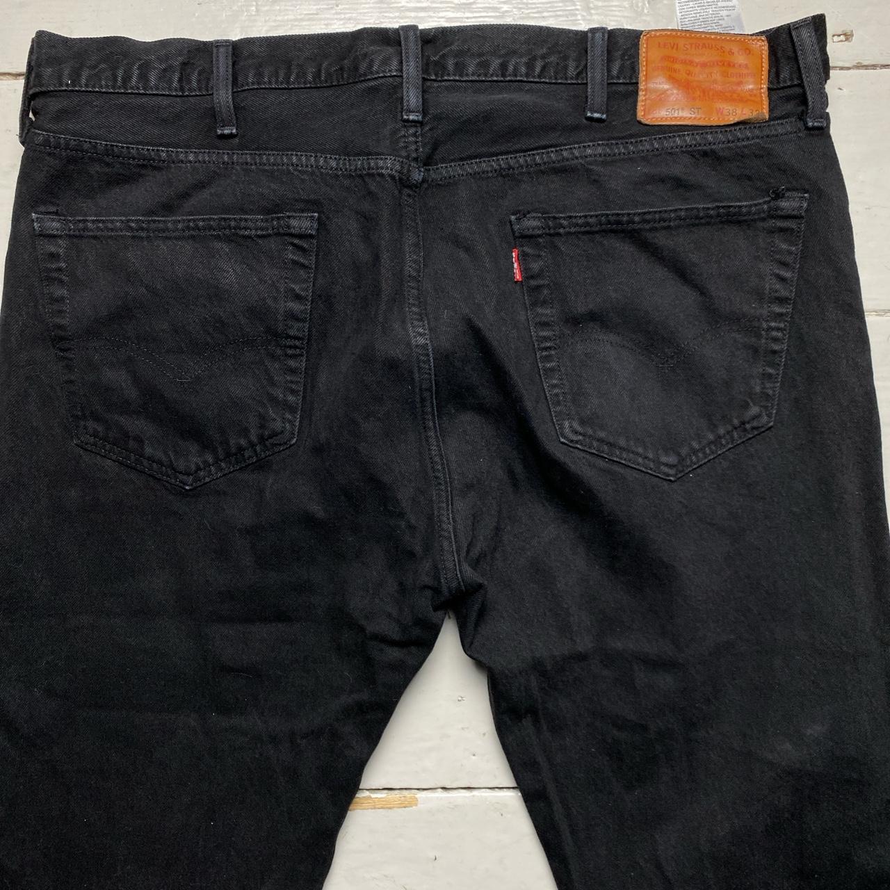 Levis 501 ST Black and Red Jeans