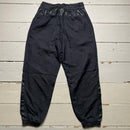 Nike Swoosh Black and White Baggy Cargo Type Track Pant Bottoms