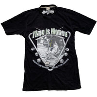 Time is Money Vintage y2k T Shirt Black (XL)