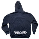 England Football Vintage Graffiti Navy and White Hoodie (M)