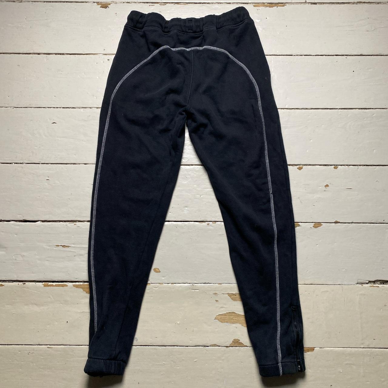 Trapstar Black Red and White Contrast Stitch Slim Joggers