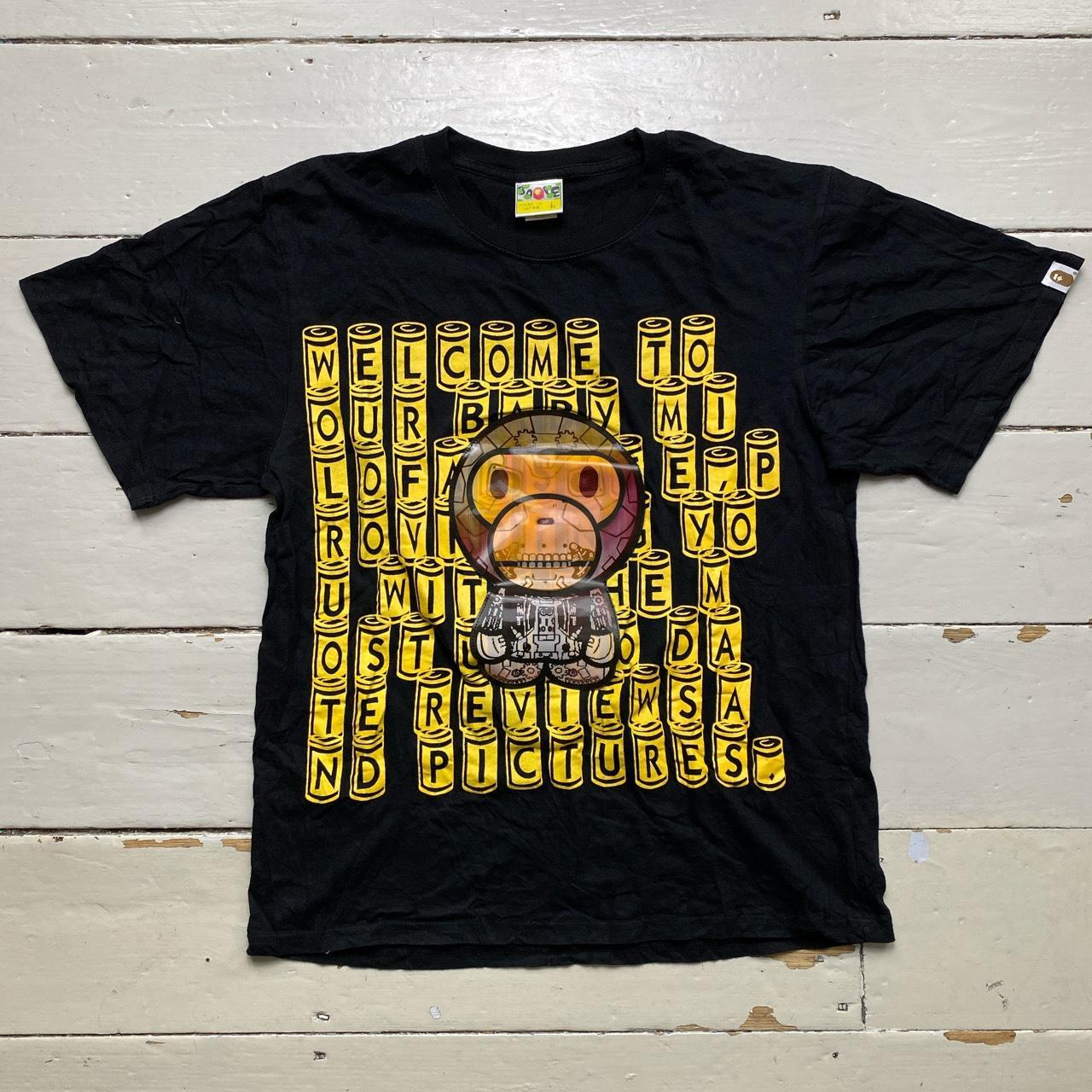 BAPE Baby Milo T Shirt Black and Yellow