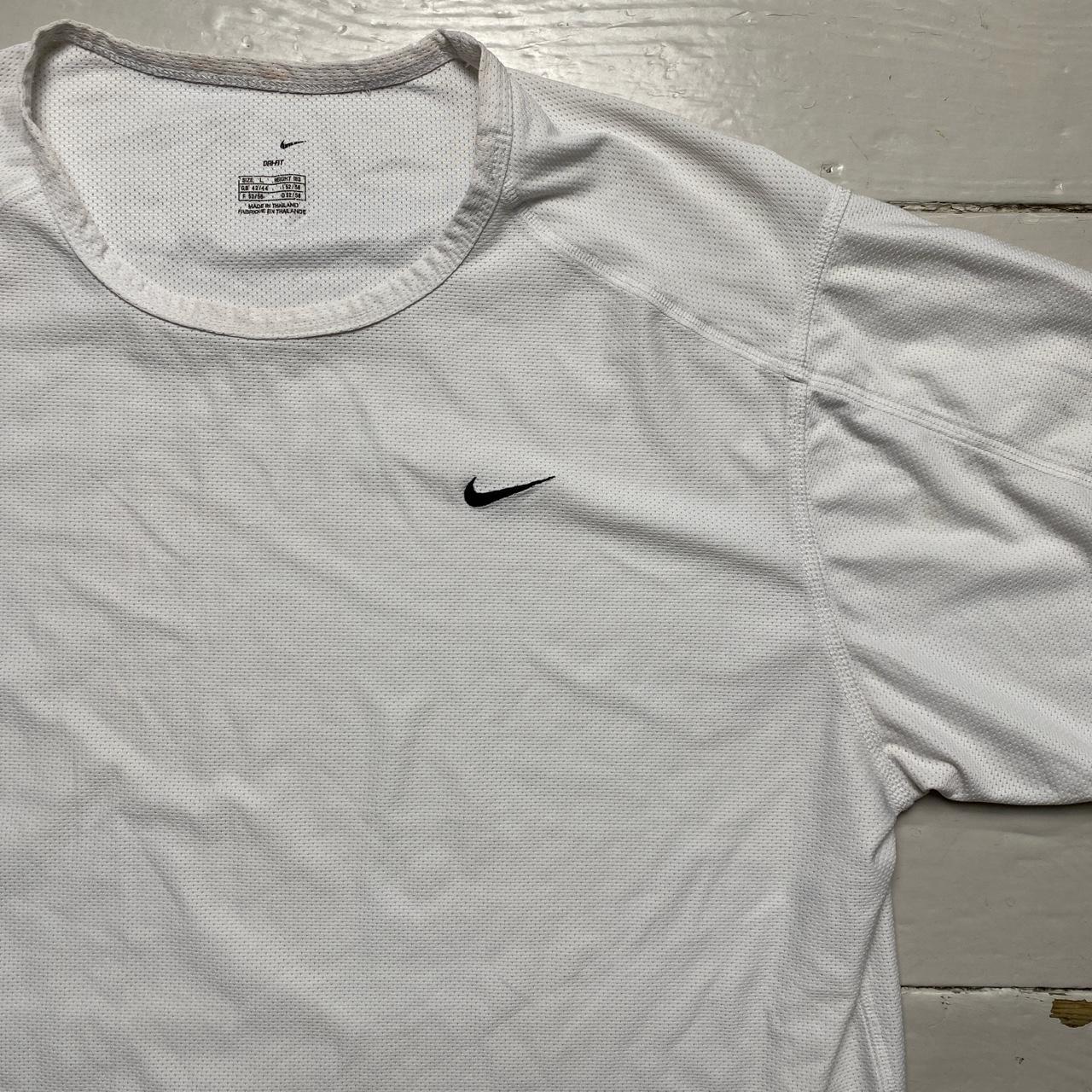 Nike Vintage Swoosh Dri Fit White and Black T Shirt