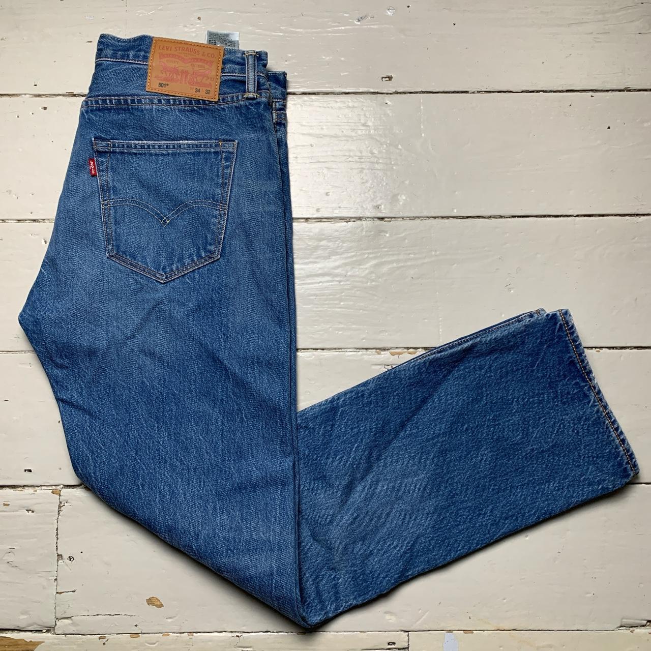 Levis 501 Navy Stonewashed Jeans