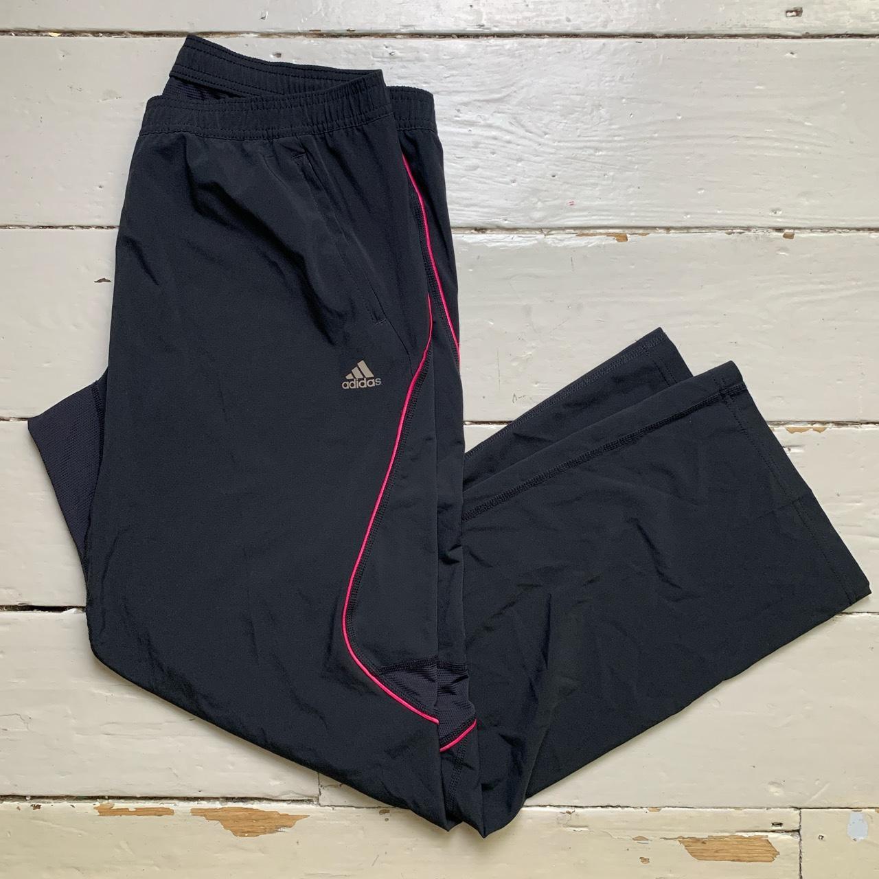 Adidas Shell Track Pant Bottoms Black and Pink