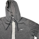 Nike Grey and White Swoosh Hoodie (M)