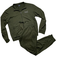 EA7 Olive Khaki Green Full Tracksuit (XL)