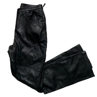 Leathermaster Womens Leather Black Trousers (12)