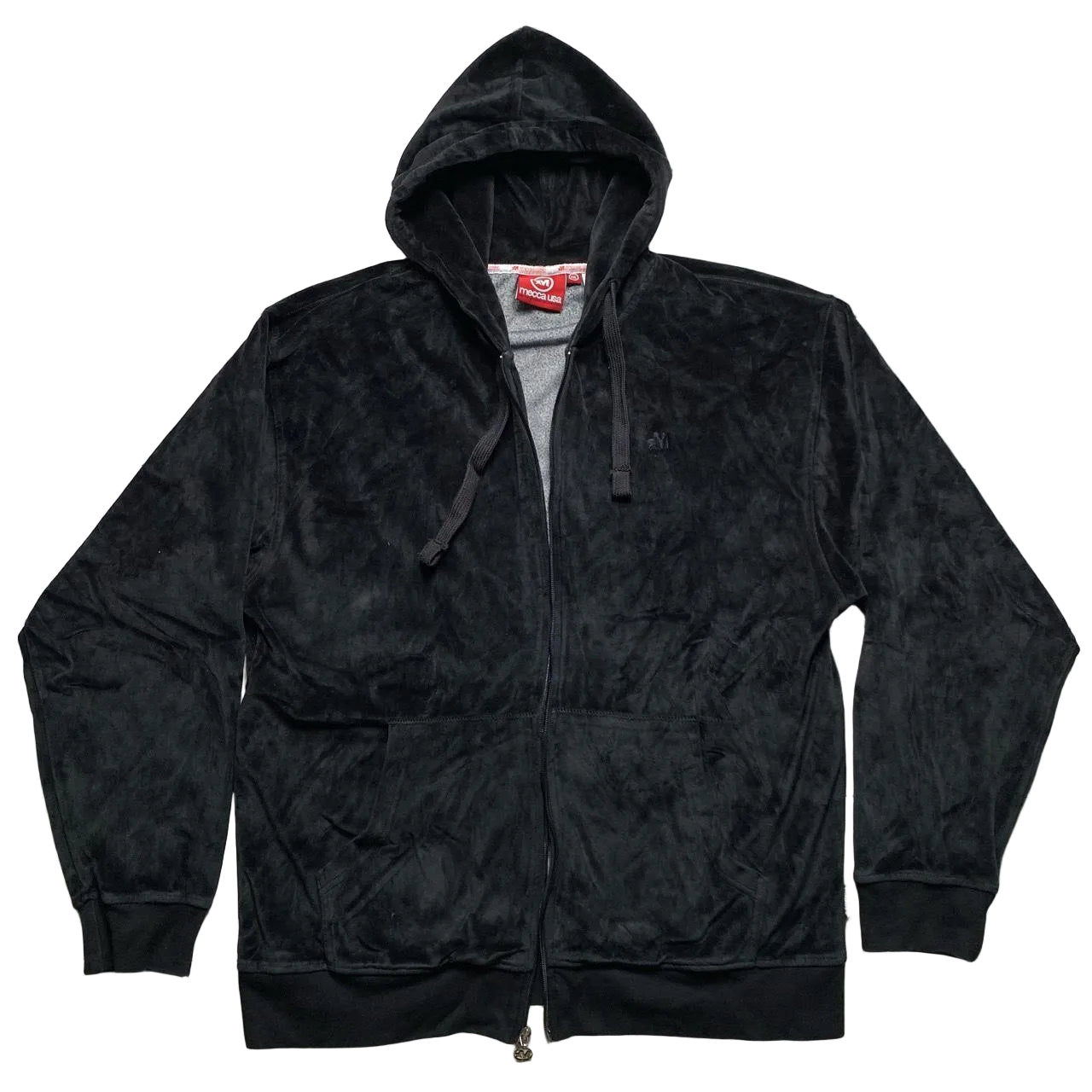 Mecca USA Vintage 90’s Velour Black Full Tracksuit (2XL)
