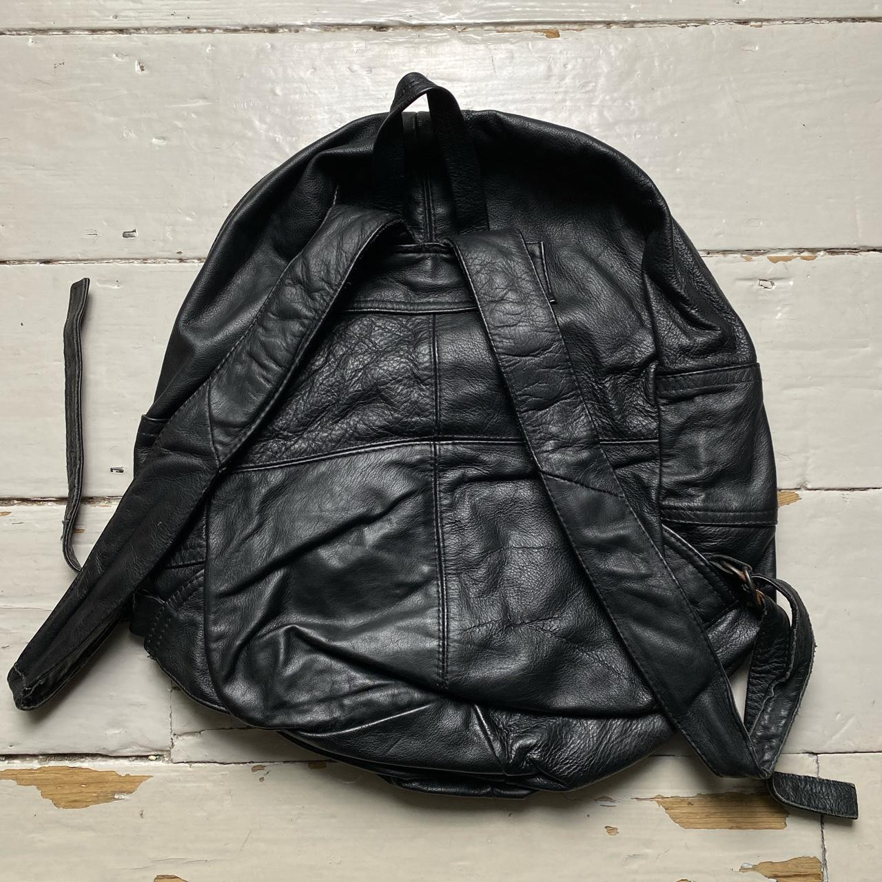 Nike Vintage Custom Leather Black and White Backpack Bag