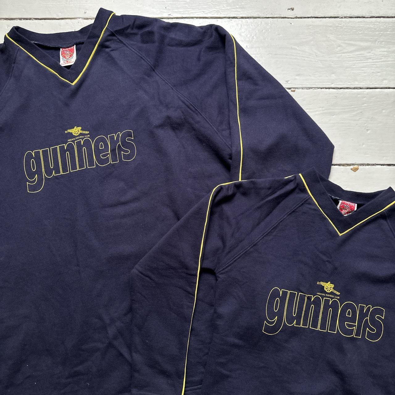 Arsenal Vintage 90’s Gunners Navy and Yellow Jumper