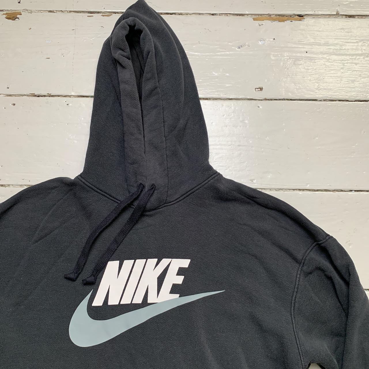 Nike Big Swoosh Black Grey and White Hoodie