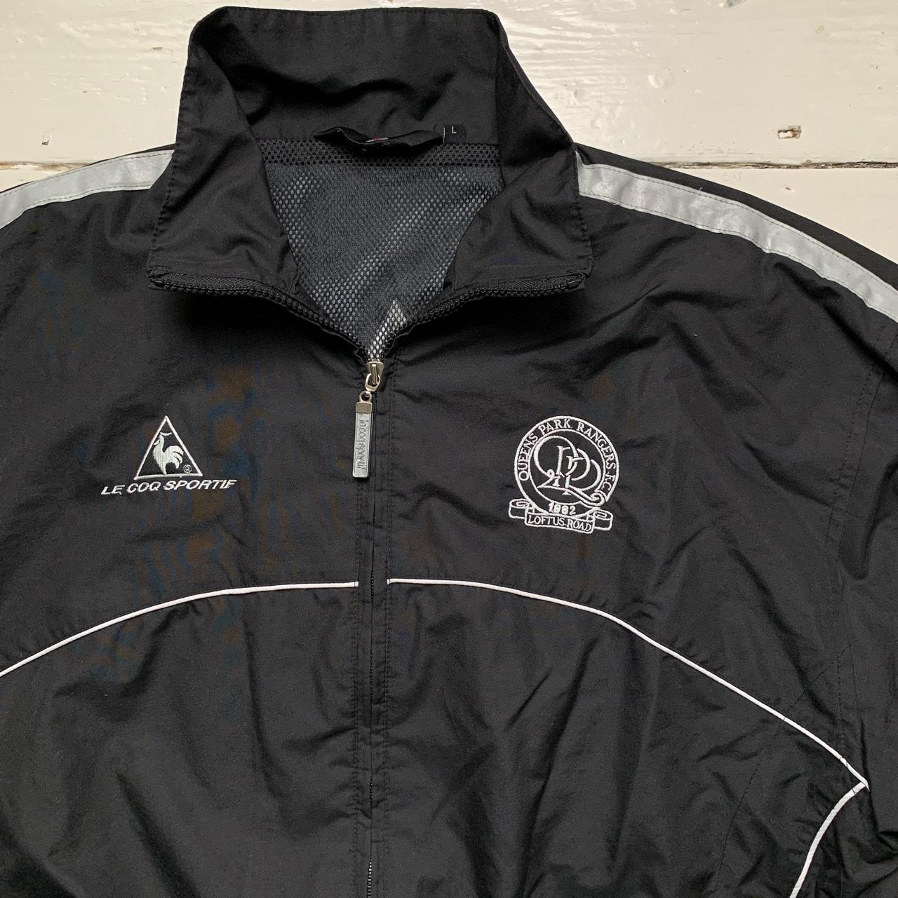 Le Coq Sportif Queens Park Rangers QPR Vintage Black and Silver Shell Tracksuit Jacket