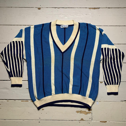 Bjorn Borg Vintage Tennis Jumper Blue and White