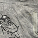 Nike Air Max Vintage Grey Black and White Embroidery Hoodie (XS)