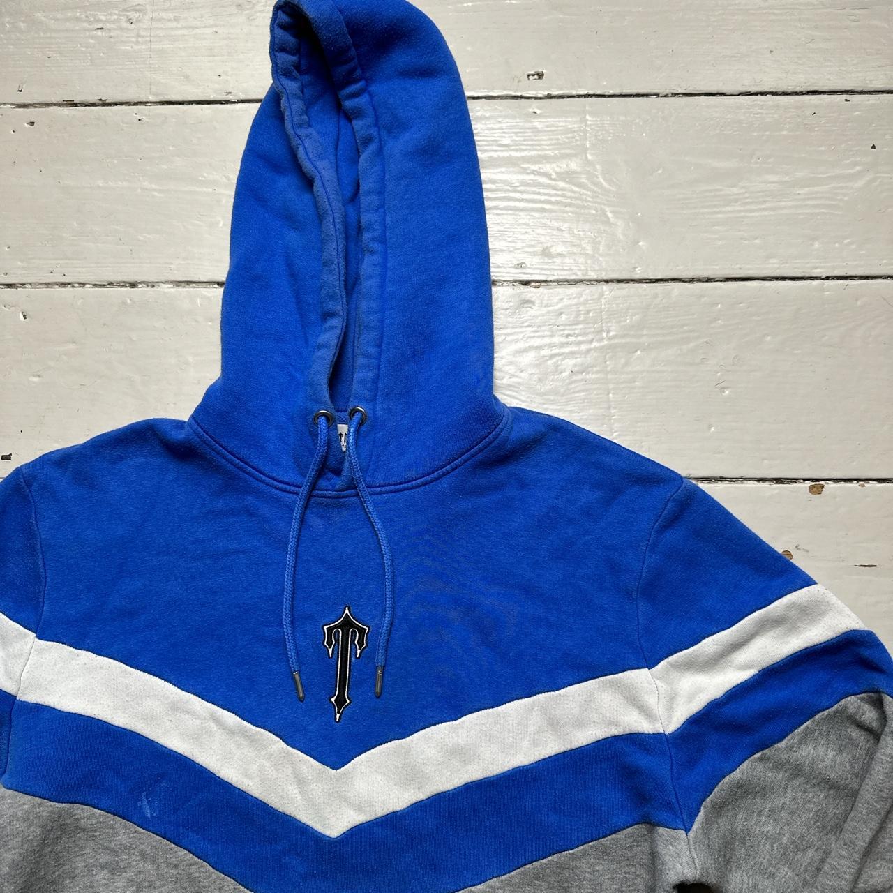 Trapstar Irongate Blue White and Grey Hoodie
