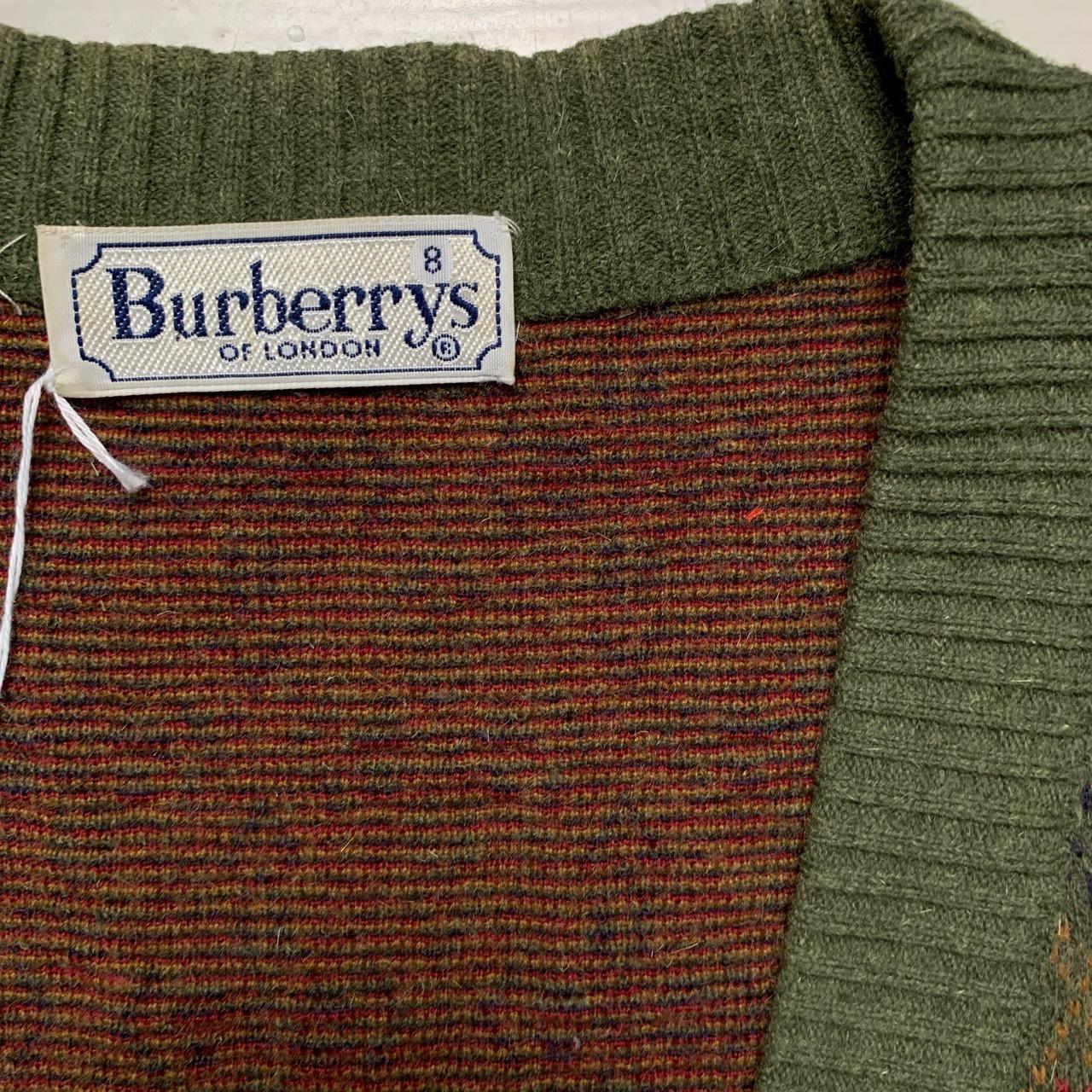 Burberrys Vintage Knit Cardigan Vest Gilet Jumper