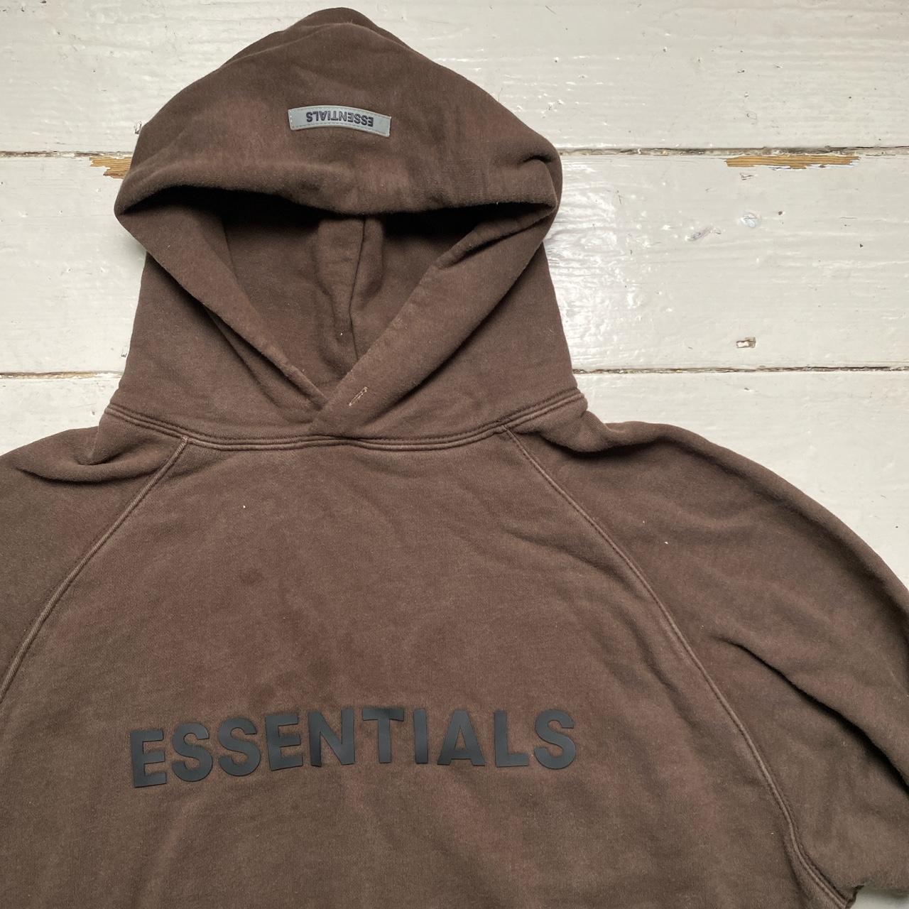 Essentials Fear of God Brown and Black Baggy Hoodie