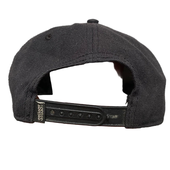 Stussy Vintage 90’s Green Brim Black and White Snapback Cap