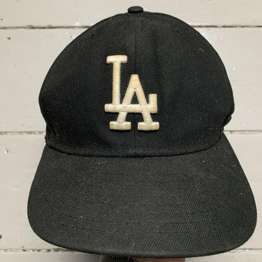 LA Dodgers Fitted Cap Black and White