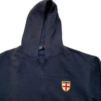 England Football Vintage Graffiti Navy and White Hoodie (M)