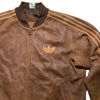 Adidas Originals A-15 80’s - 90’s Brown Vintage Leather Bomber Jacket (L)