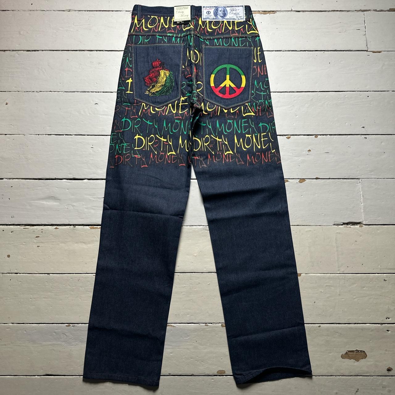 Dirty Money Vintage Rasta Denim Jeans