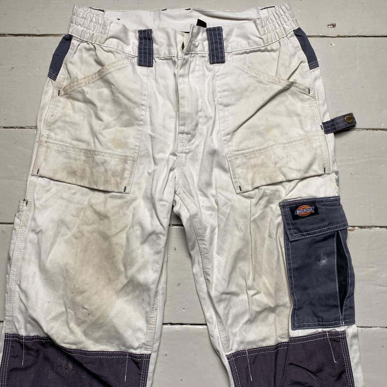 Dickies Utility Work Pant Trousers White and Grey