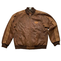 Adidas Originals A-15 80’s - 90’s Brown Vintage Leather Bomber Jacket (L)