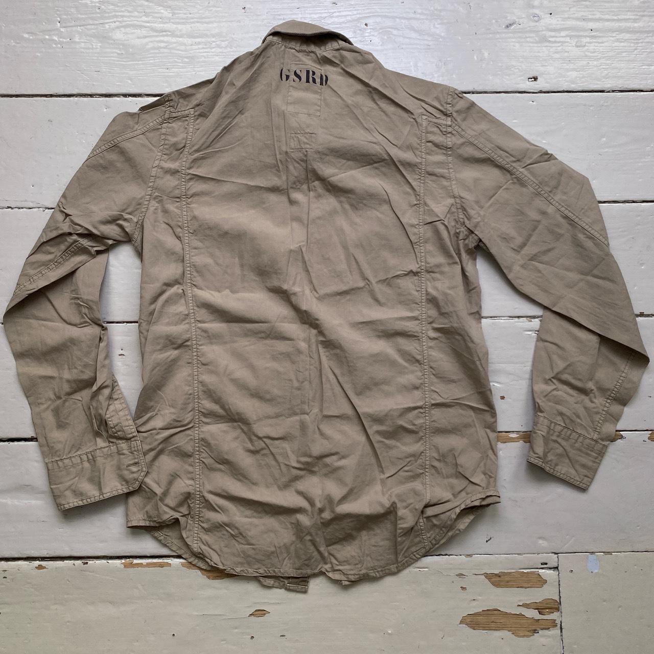 G Star Khaki Beige Military Army Shirt Jacket