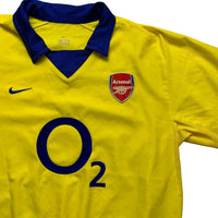 Nike Arsenal Vintage O2 2003 04 Yellow and Blue Football Jersey (XL)