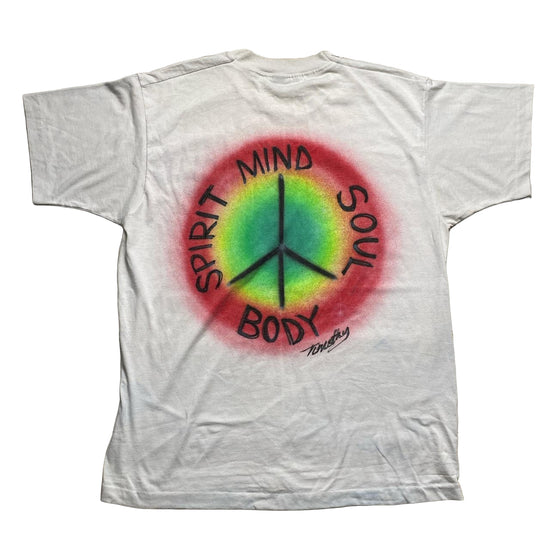 Solid Universal Studios Hollywood Spirit Mind Soul Body Vintage 90’s Single Stitch T Shirt (XL)
