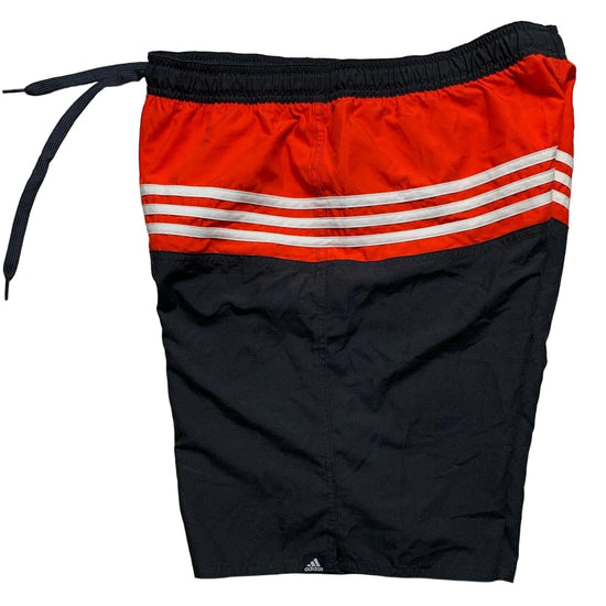 Adidas Grey Orange and White Shell Track Pant Shorts (L)