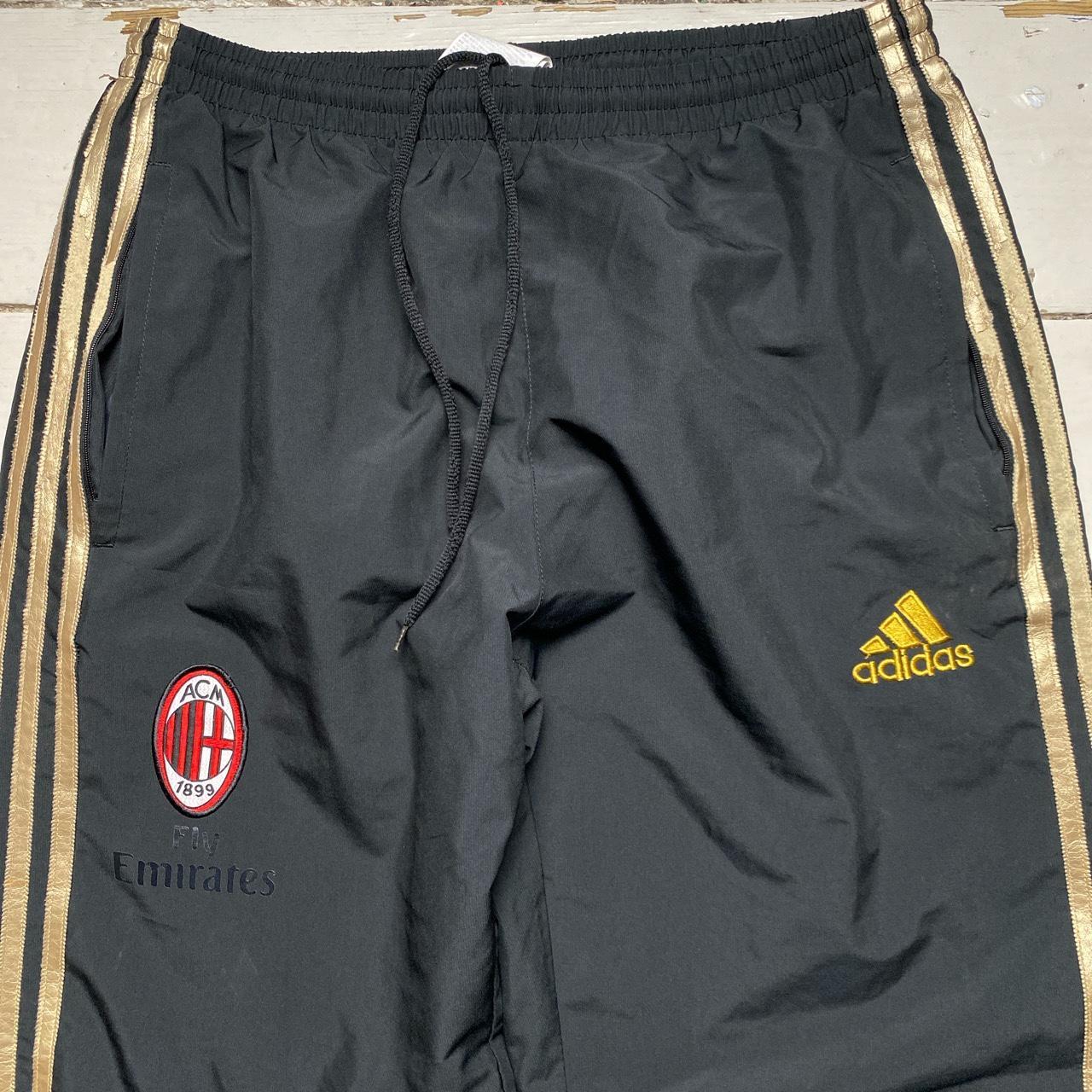 AC Milan Football Vintage Black Gold and Red Shell Tracksuit